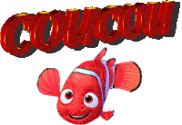 Gif animé coucou poisson